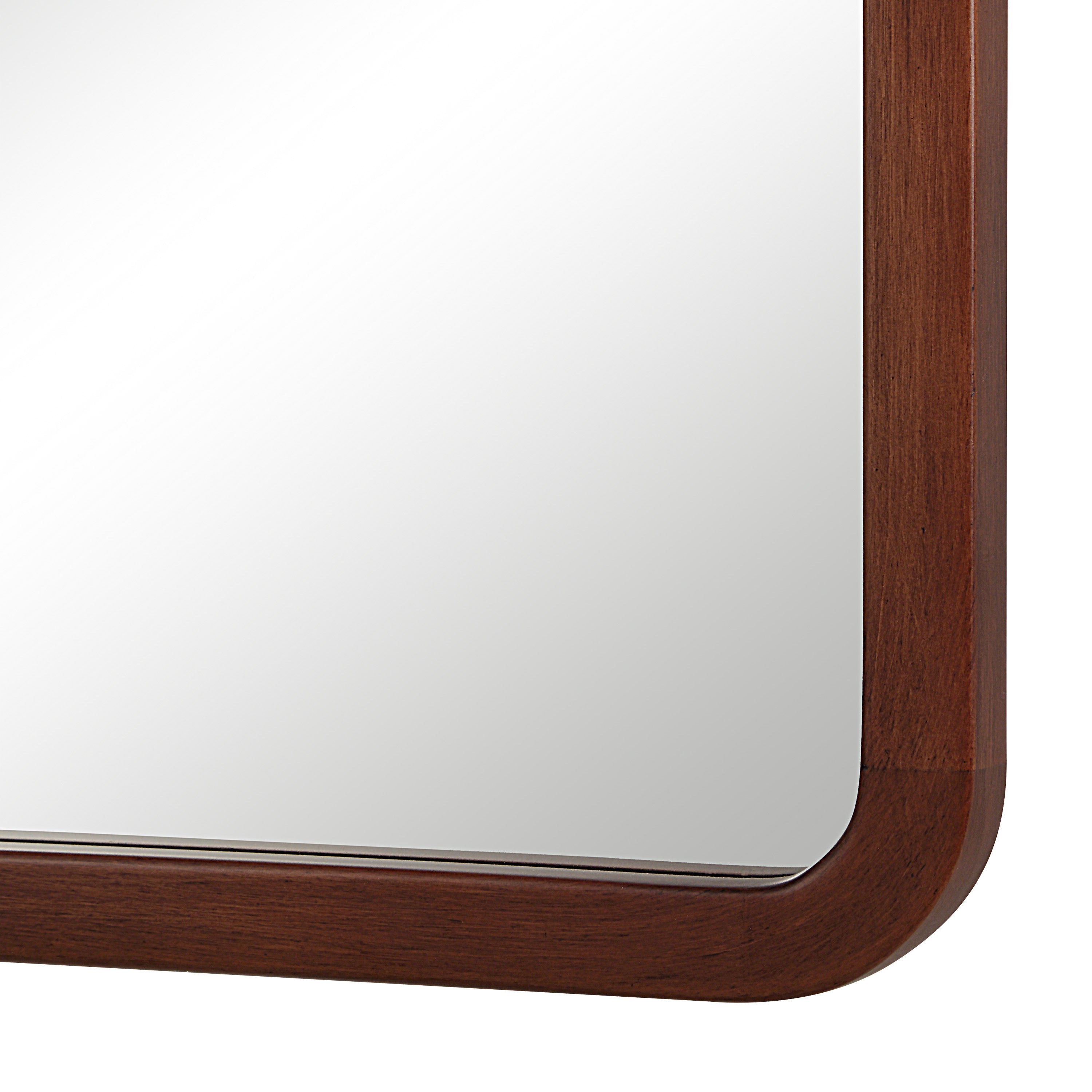 Tacna 30" H x 22" W Wall Mirror, Brown-Mirror-DECOROLALA