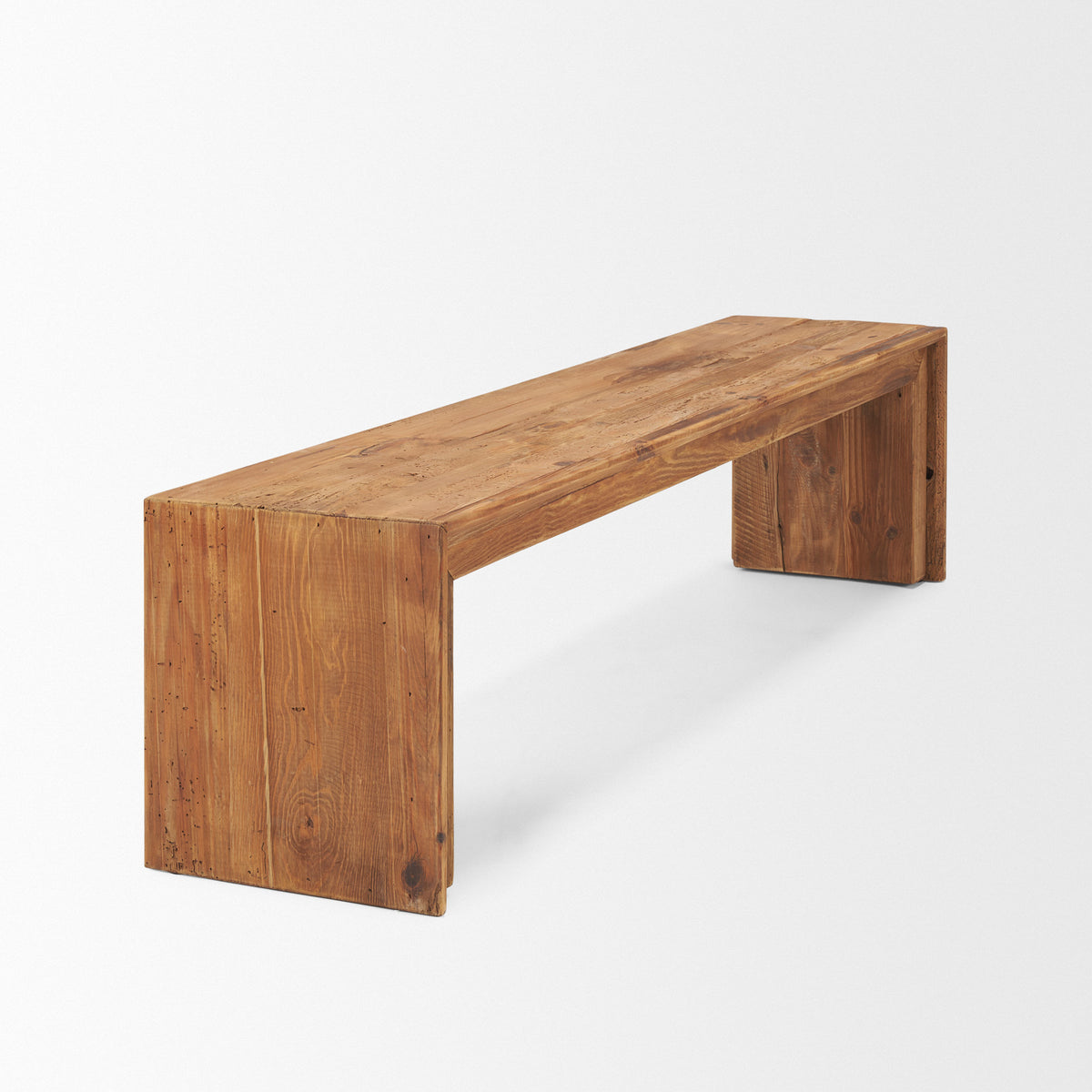 Tahira Rectangular Recycled Wooden Bench-Benches-DECOROLALA