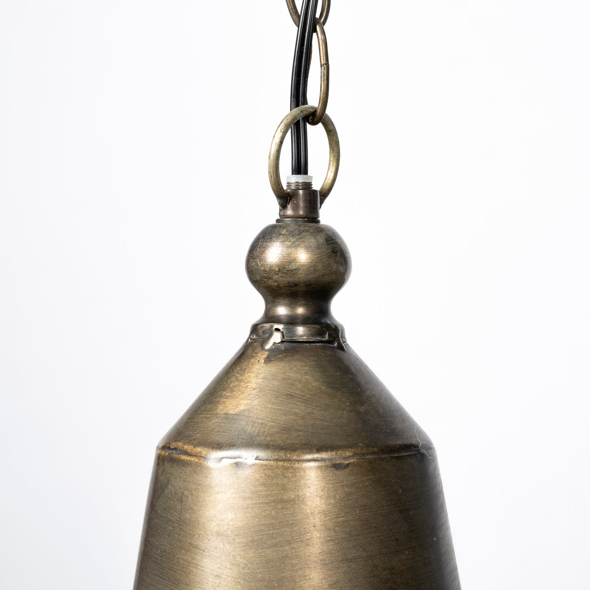 Tahla 14x 14.5 Gold Toned Metal Cage Pendant Light-Pendant Lighting-DECOROLALA