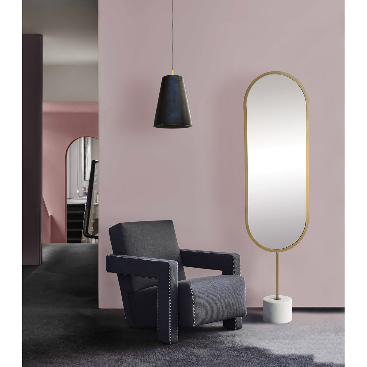 Taio 70" Tall Oval Wall Mirror, Yellow-Mirrors-DECOROLALA
