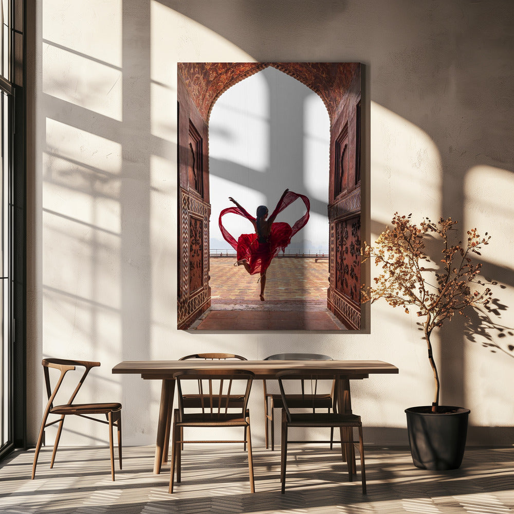 Taj Mahal's Heart-Canvas Print-DECOROLALA