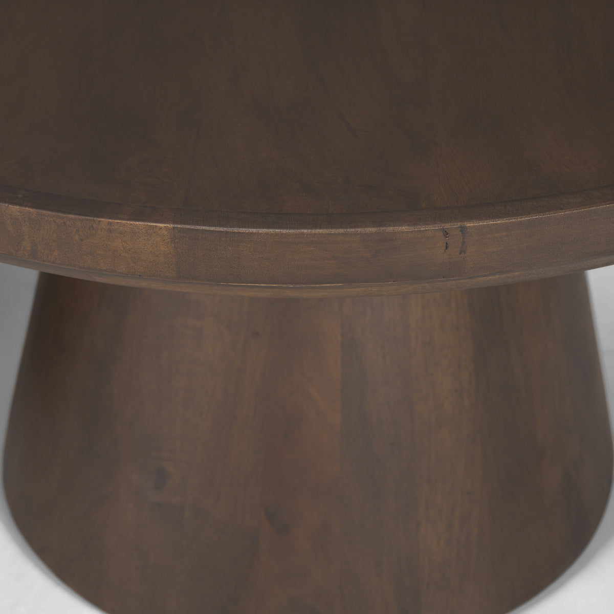 Takoda Dark Brown Wood Tapered Drum Nesting Coffee Tables-Coffee Tables-DECOROLALA