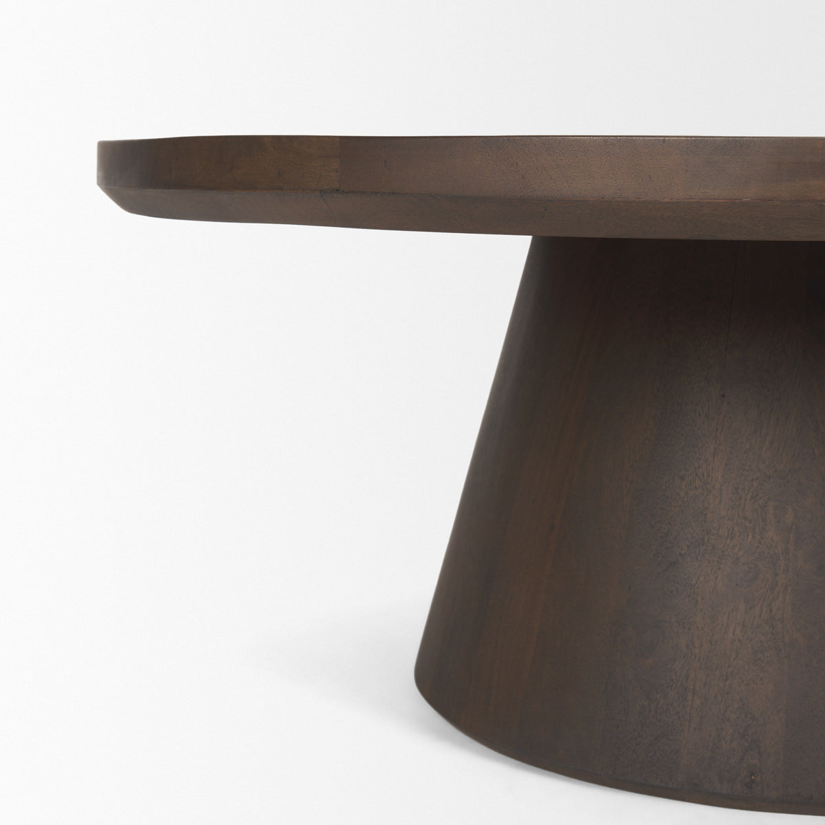 Takoda Dark Brown Wood Tapered Drum Nesting Coffee Tables-Coffee Tables-DECOROLALA