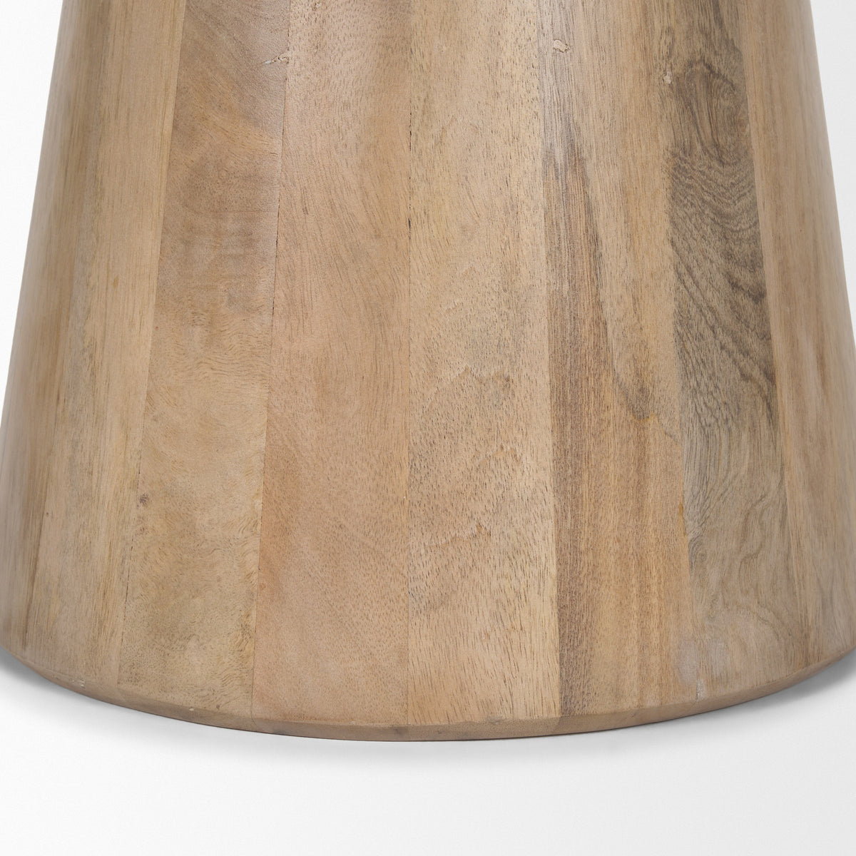 Takoda Light Brown Wood Tapered Drum Accent Table-Accent Tables-DECOROLALA