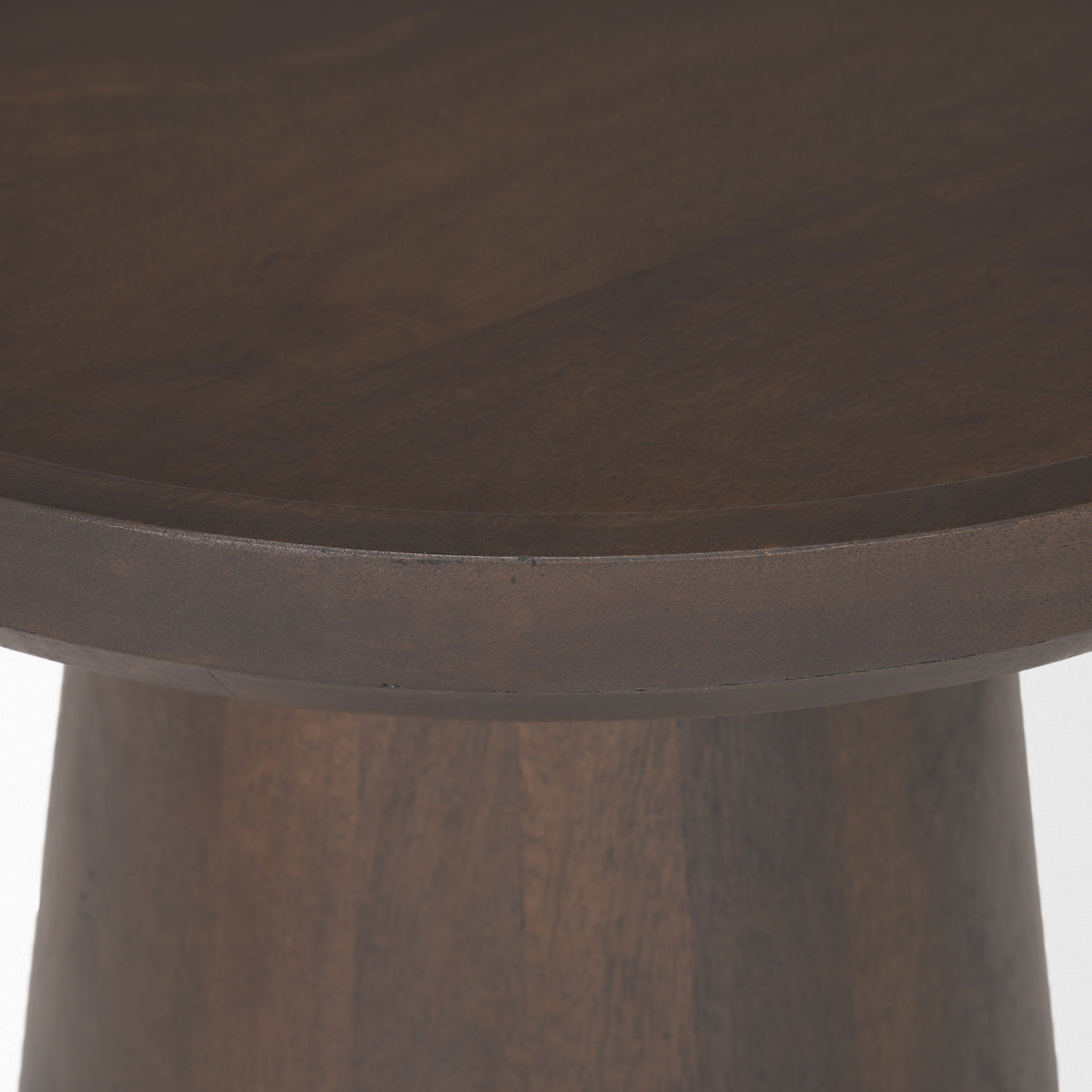Takoda Light Brown Wood Tapered Drum Accent Table-Accent Tables-DECOROLALA