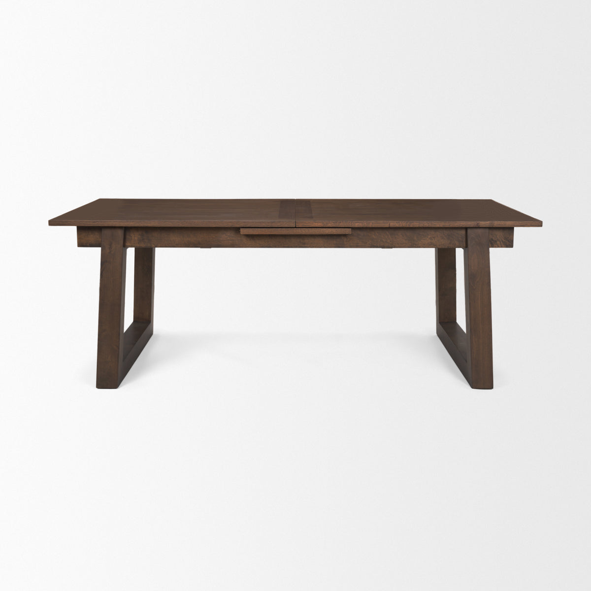 Takota 106.3"L x 39.3"W Rectangular Extendable Dining Table | Modern | Dark Brown Wood | Seats 8-Dining Tables-DECOROLALA