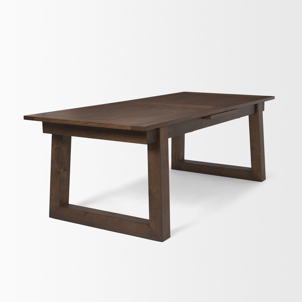 Takota 106.3"L x 39.3"W Rectangular Extendable Dining Table | Modern | Dark Brown Wood | Seats 8-Dining Tables-DECOROLALA