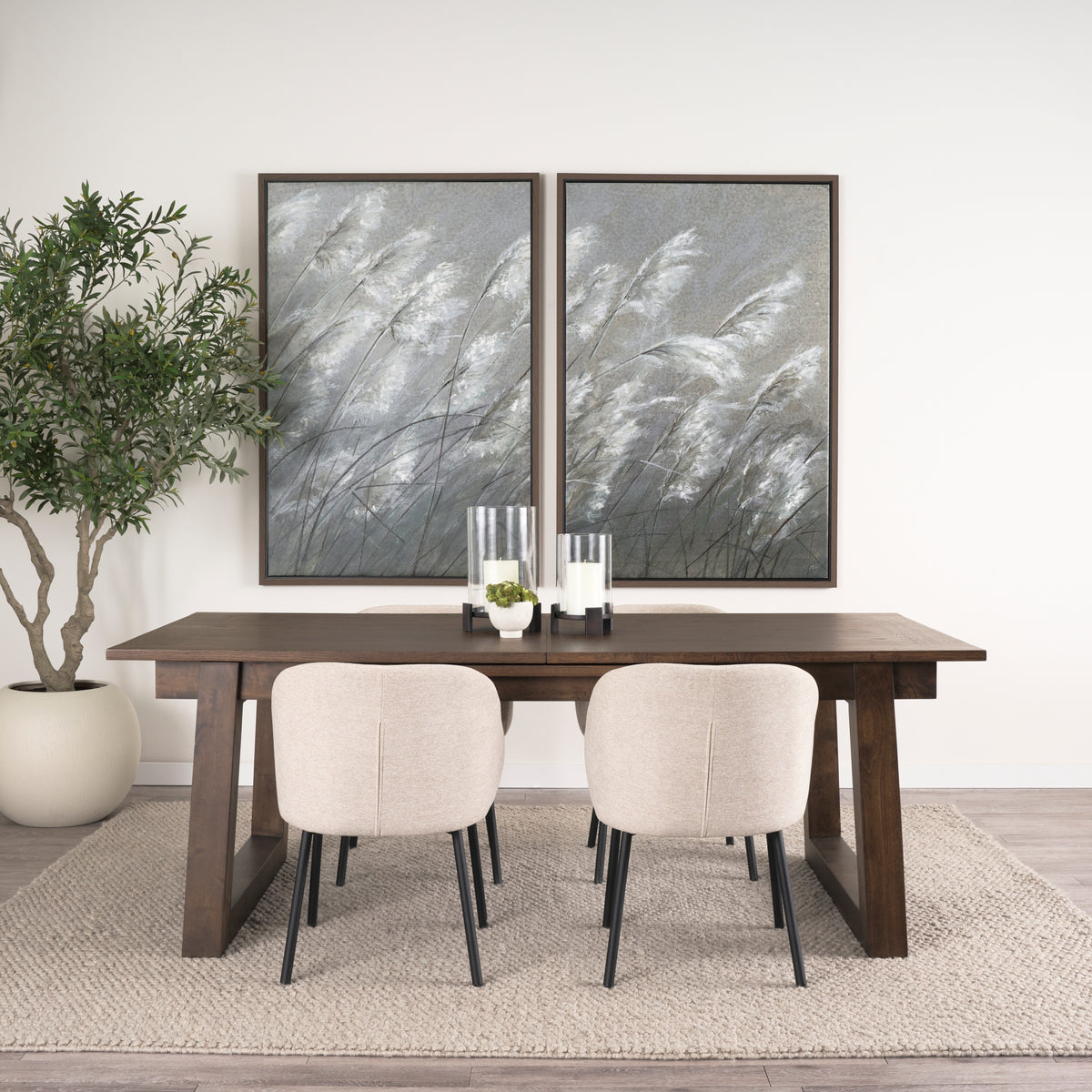 Takota 106.3"L x 39.3"W Rectangular Extendable Dining Table | Modern | Dark Brown Wood | Seats 8-Dining Tables-DECOROLALA