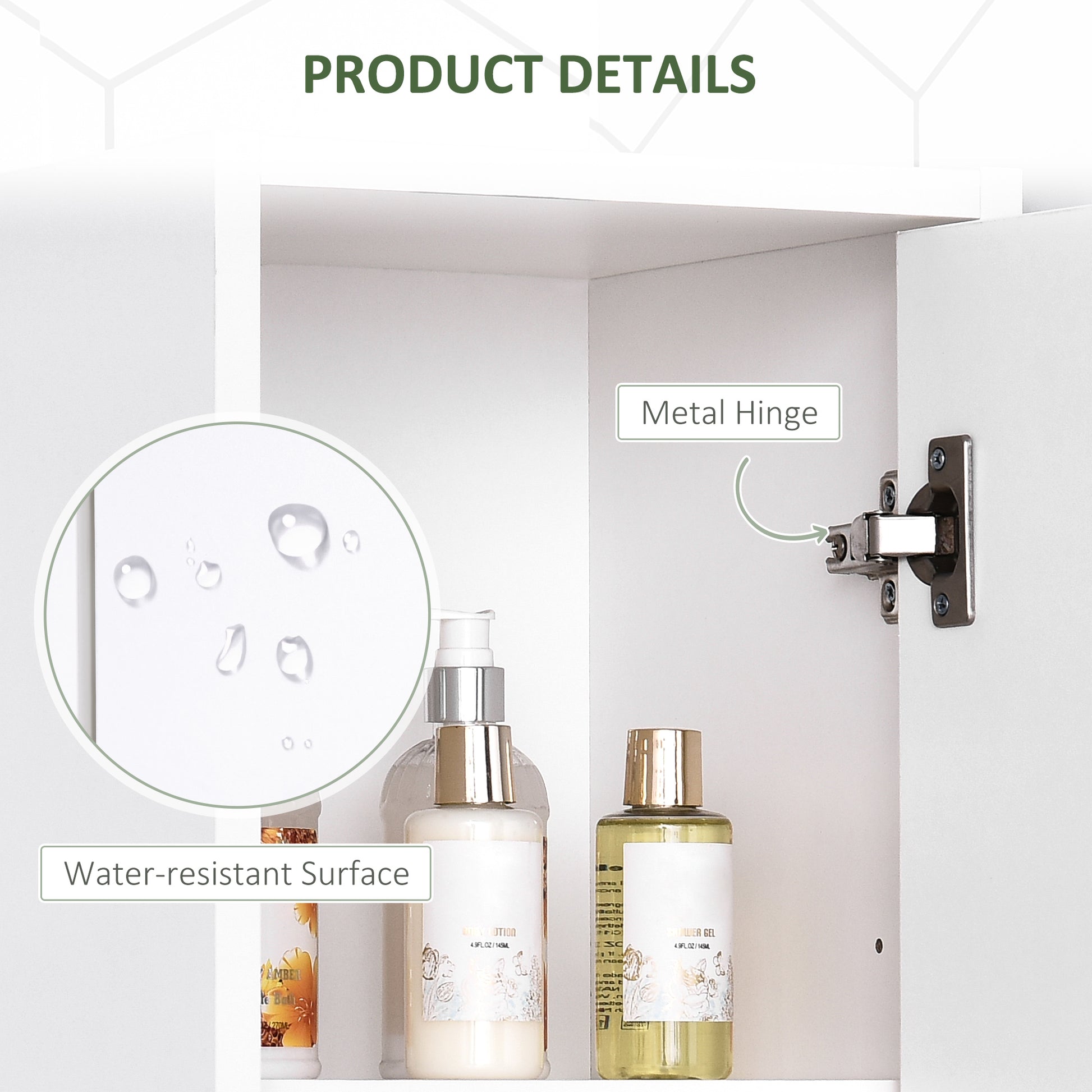 Tall Bathroom Vanities, Narrow Bathroom Cabinets with 2 Doors, Open Compartment and Adjustable Shelves, White-Home Furnishings > Bedding & Bath > Bathroom Cabinets > Freestanding Bathroom Cabinets-DECOROLALA
