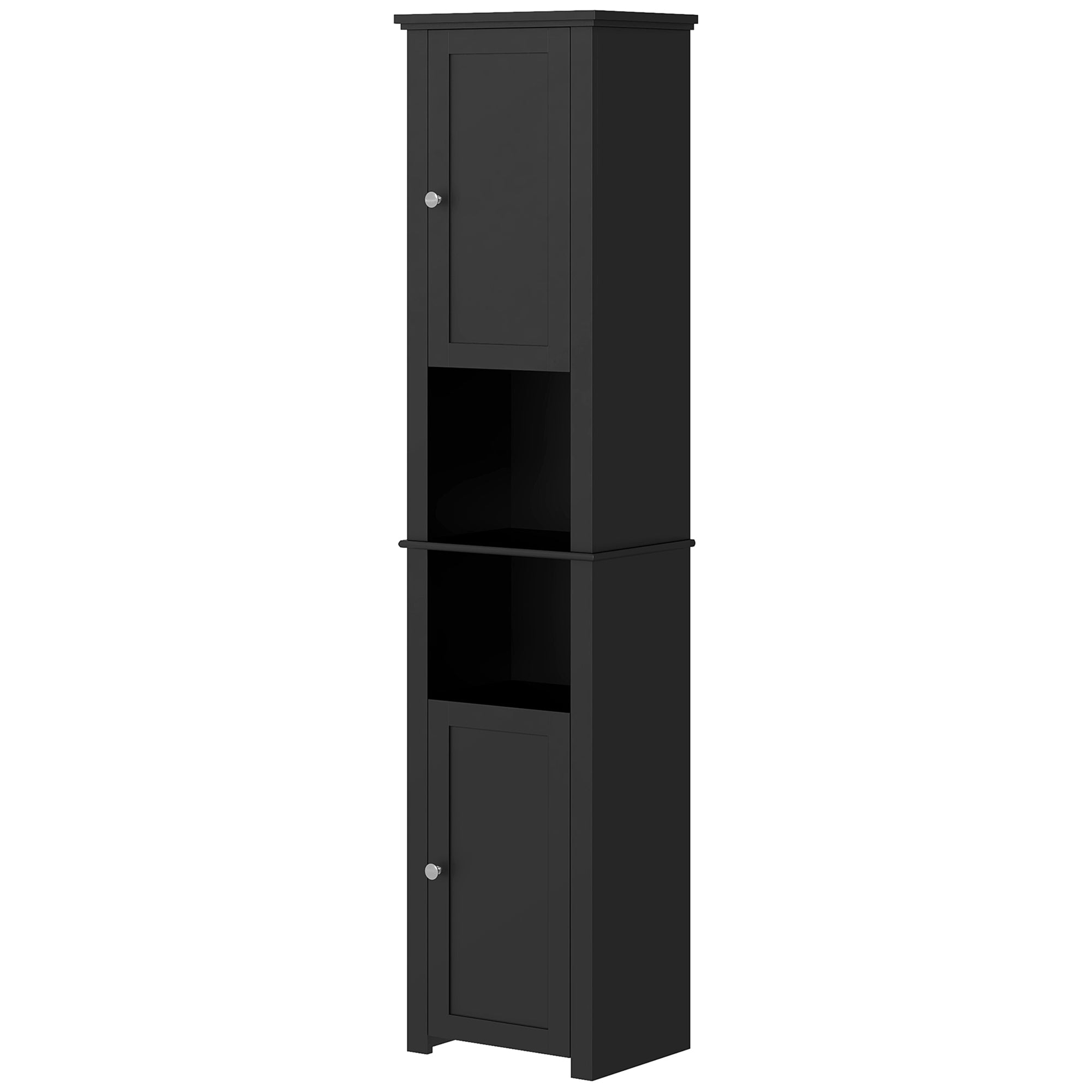 Tall Freestanding Bathroom Storage Cabinet - Black 67"-Home Furnishings > Bedding & Bath > Bathroom Cabinets > Freestanding Bathroom Cabinets-DECOROLALA
