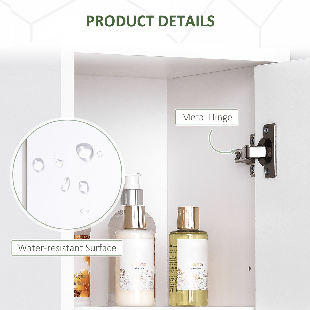 Tall Narrow Bathroom Cabinet - White Linen Tower 75" H-Home Furnishings > Bedding & Bath > Bathroom Cabinets > Freestanding Bathroom Cabinets-DECOROLALA