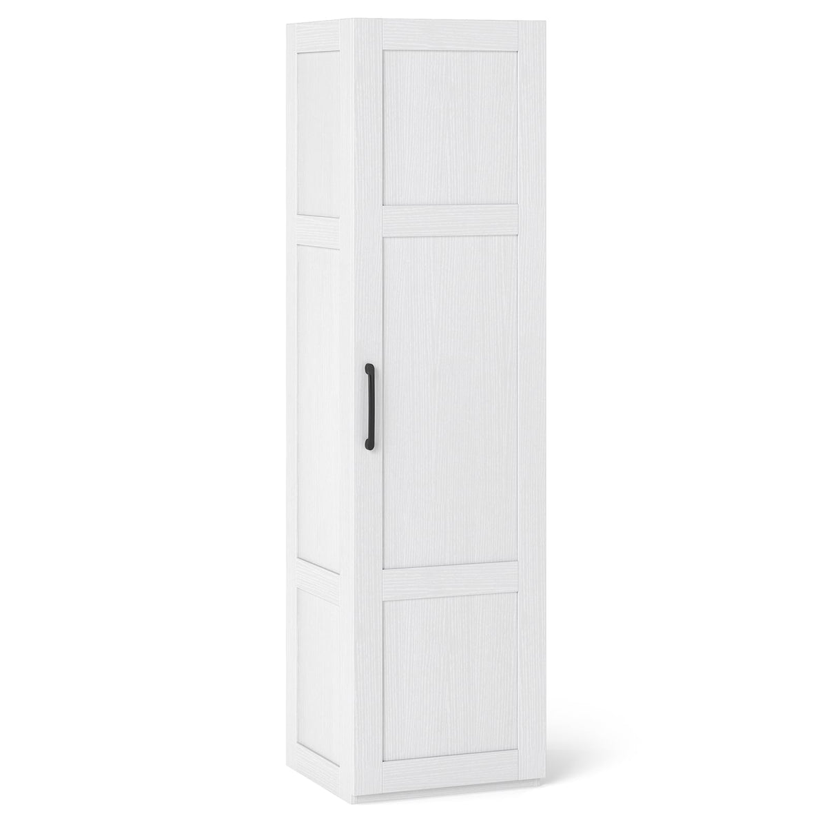 Tall Narrow Storage Cabinet with 4 Shelves - White 59" H-Floor Cabinets-DECOROLALA
