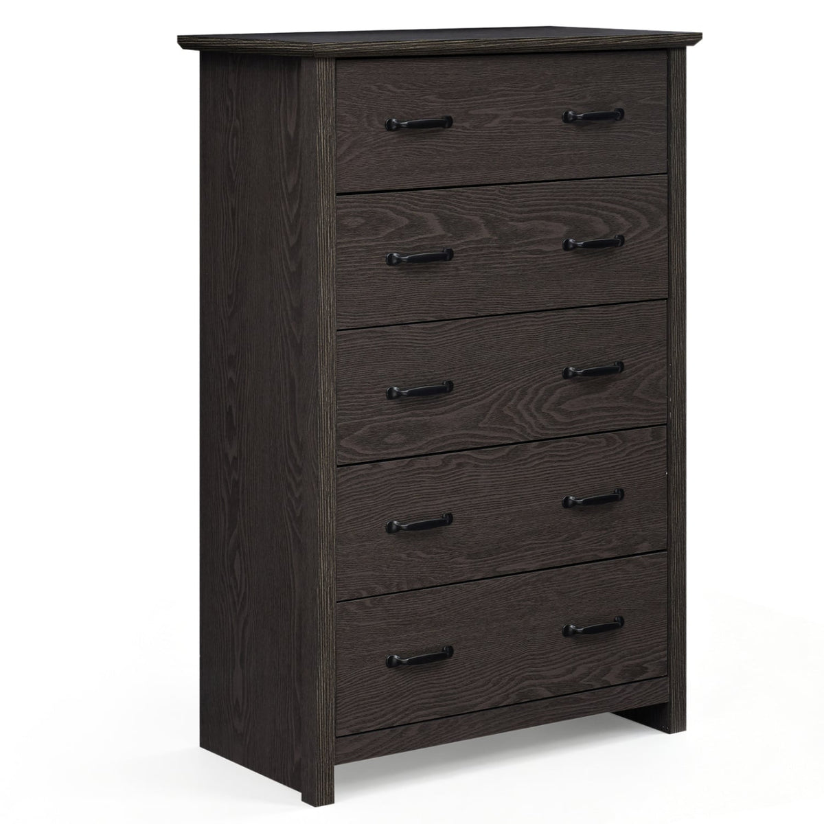 Tall Storage Dresser 5 Drawers Gray (min order qty 2)-Dressers & Chests-DECOROLALA