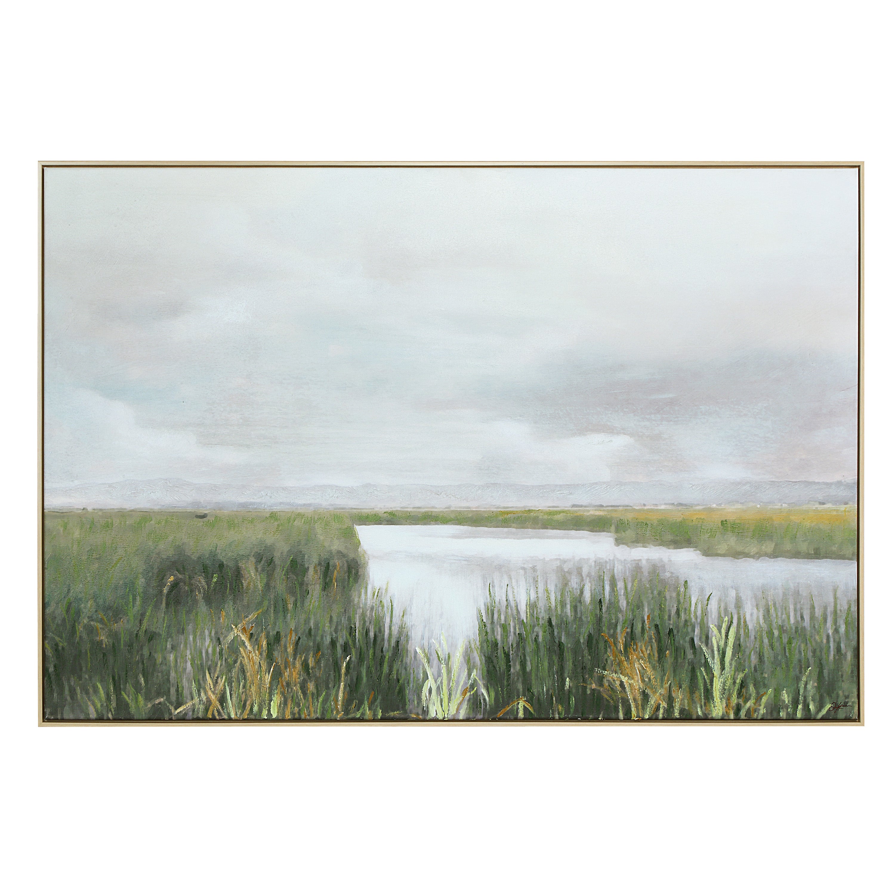 Tallow 40" H x 60" W Canvas Art, Green-Canvas Art-DECOROLALA