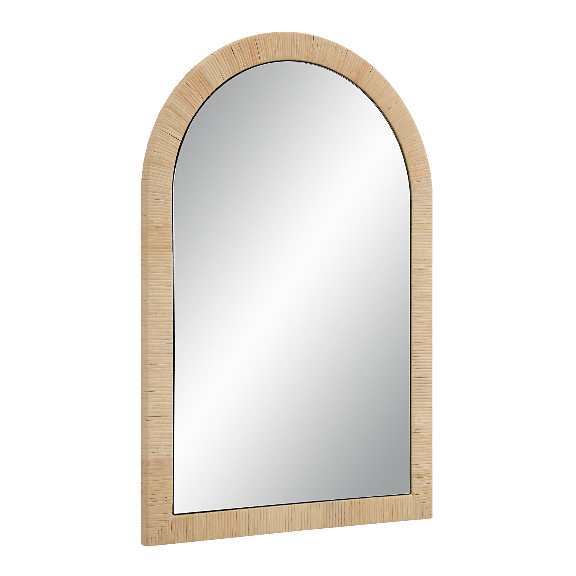Tally 36" Tall Arch Rectangular Mirror, Natural-Mirror-DECOROLALA