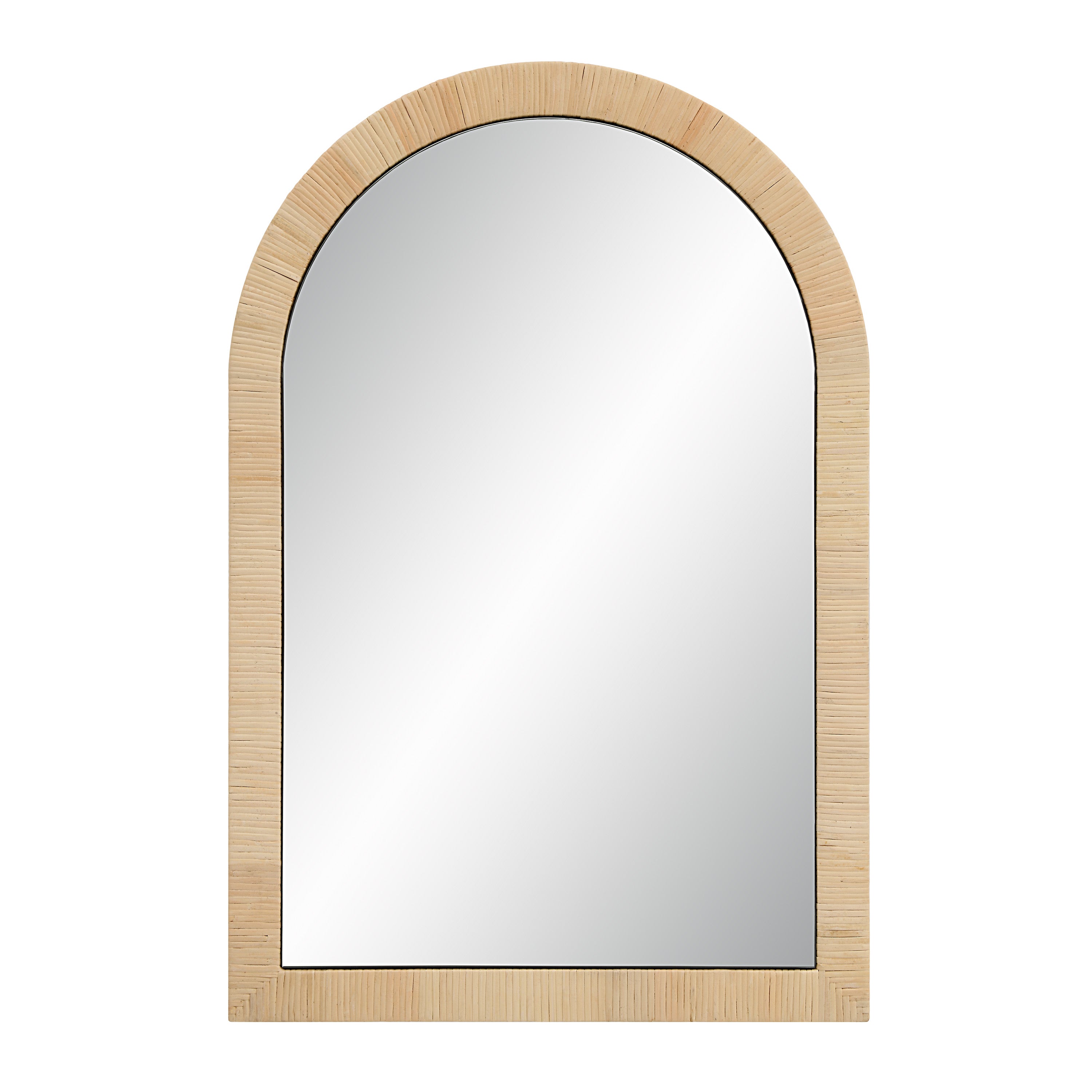 Tally 36" Tall Arch Rectangular Mirror, Natural-Mirror-DECOROLALA