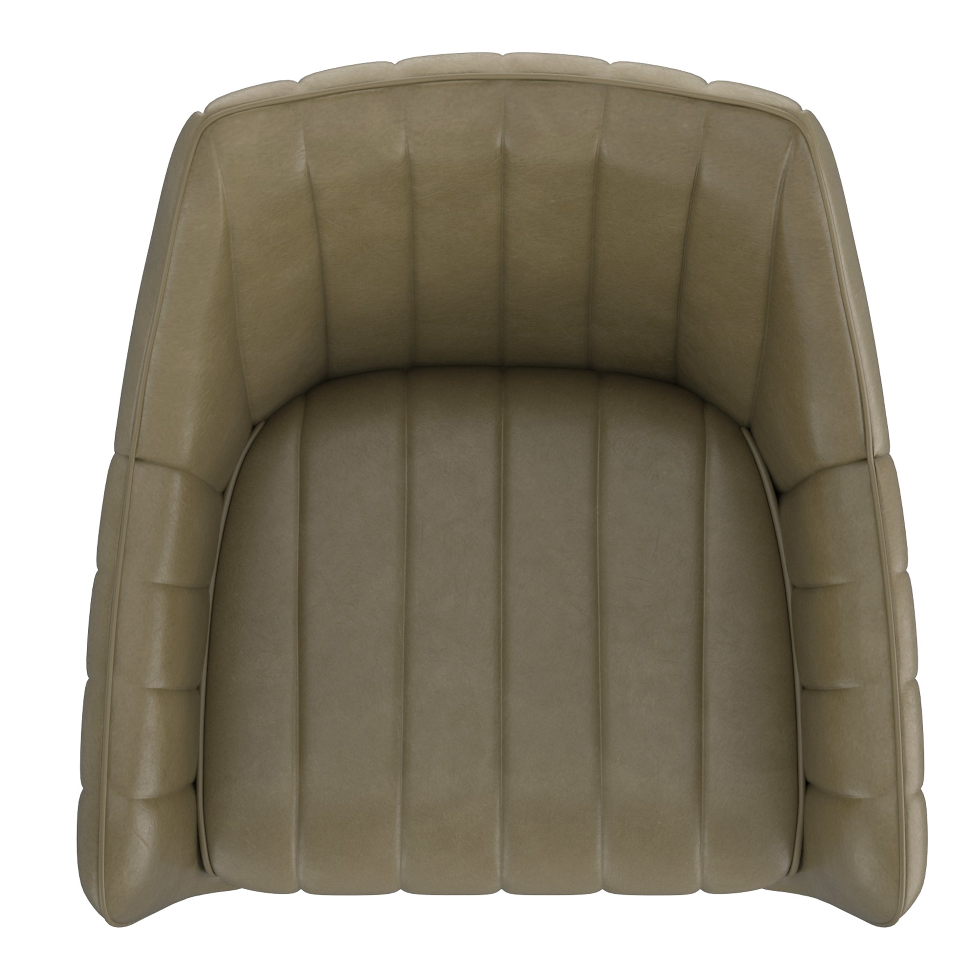 Talon Swivel Dining Chair - Moss Green Faux Leather-DECOROLALA