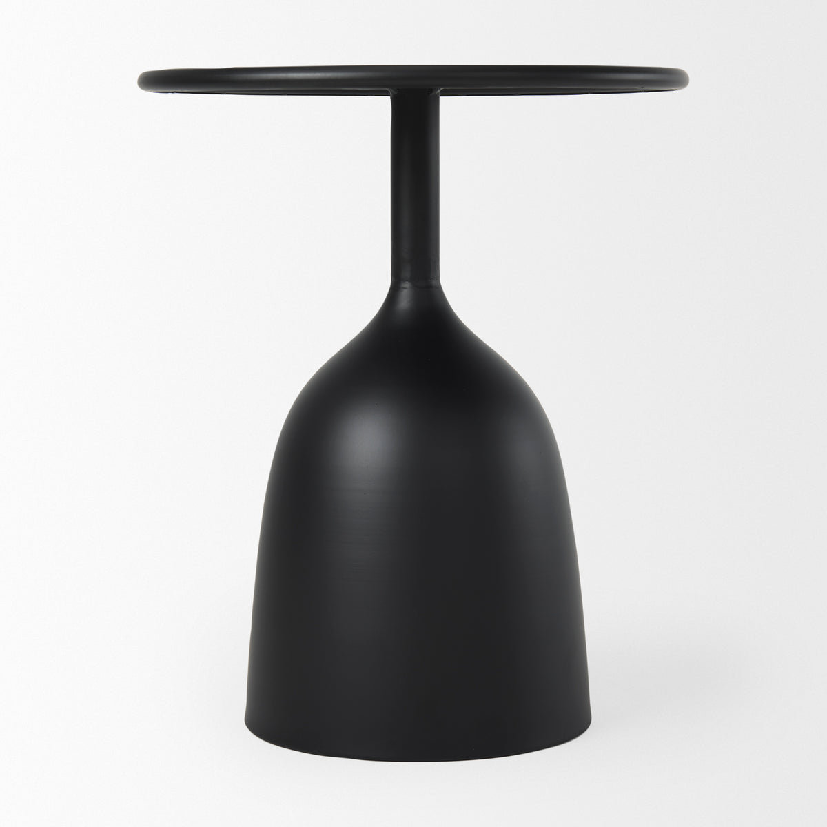 Talulla 16.5L x 16.5W x 19.7H Matte Black Metal Accent Table-Accent Tables-DECOROLALA