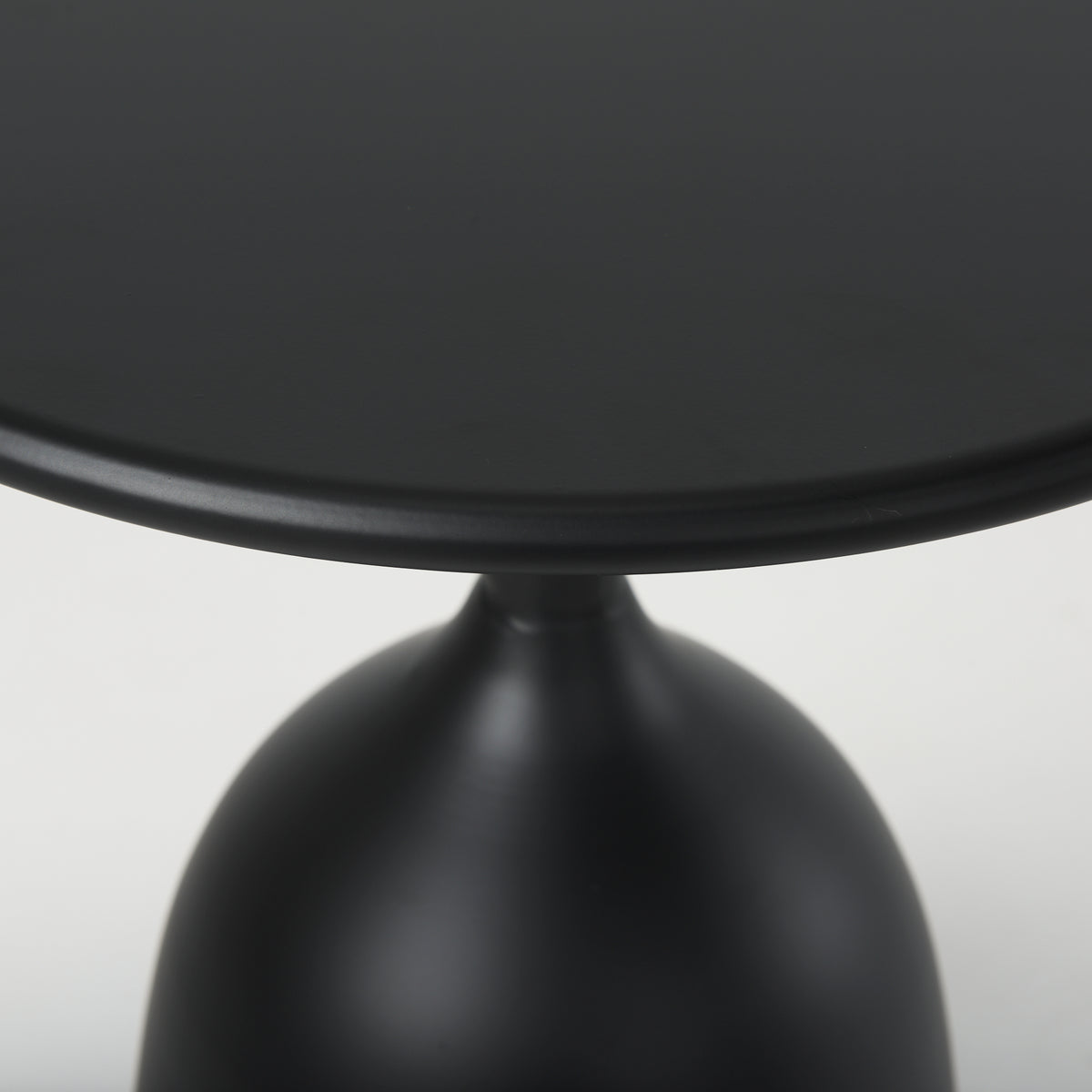 Talulla 16.5L x 16.5W x 19.7H Matte Black Metal Accent Table-Accent Tables-DECOROLALA