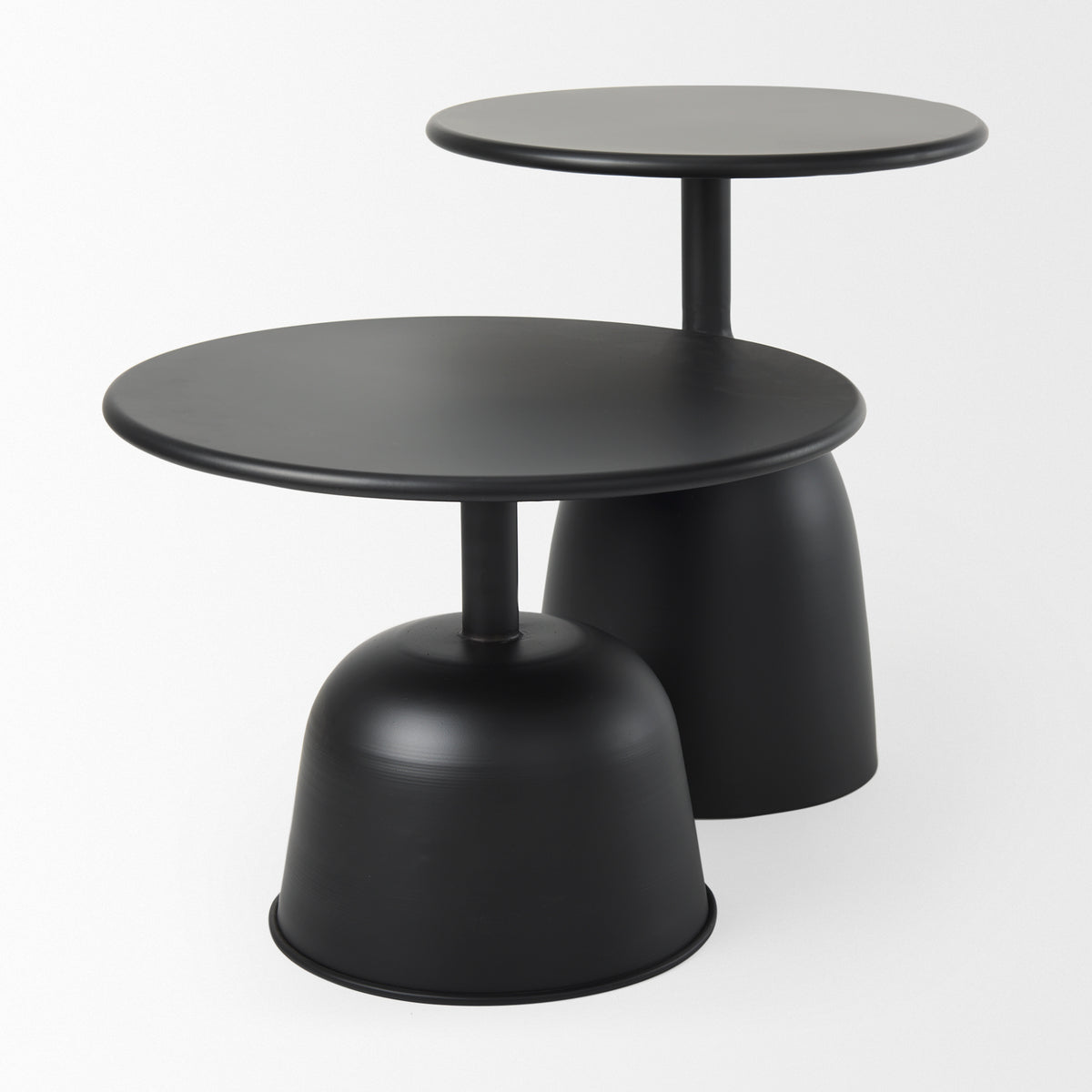 Talulla 16.5L x 16.5W x 19.7H Matte Black Metal Accent Table-Accent Tables-DECOROLALA
