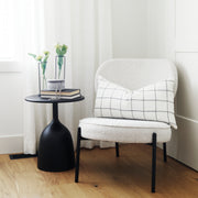 Talulla 16.5L x 16.5W x 19.7H Matte Black Metal Accent Table-Accent Tables-DECOROLALA