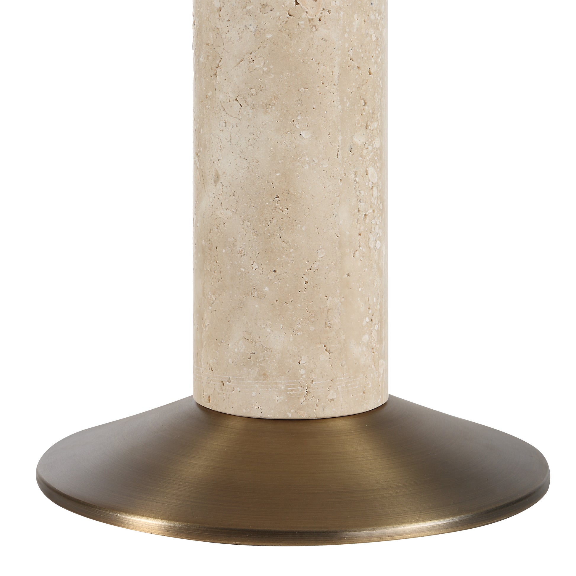Tamara 25.5" Travertine Table Lamp, Beige-Table Lamp-DECOROLALA