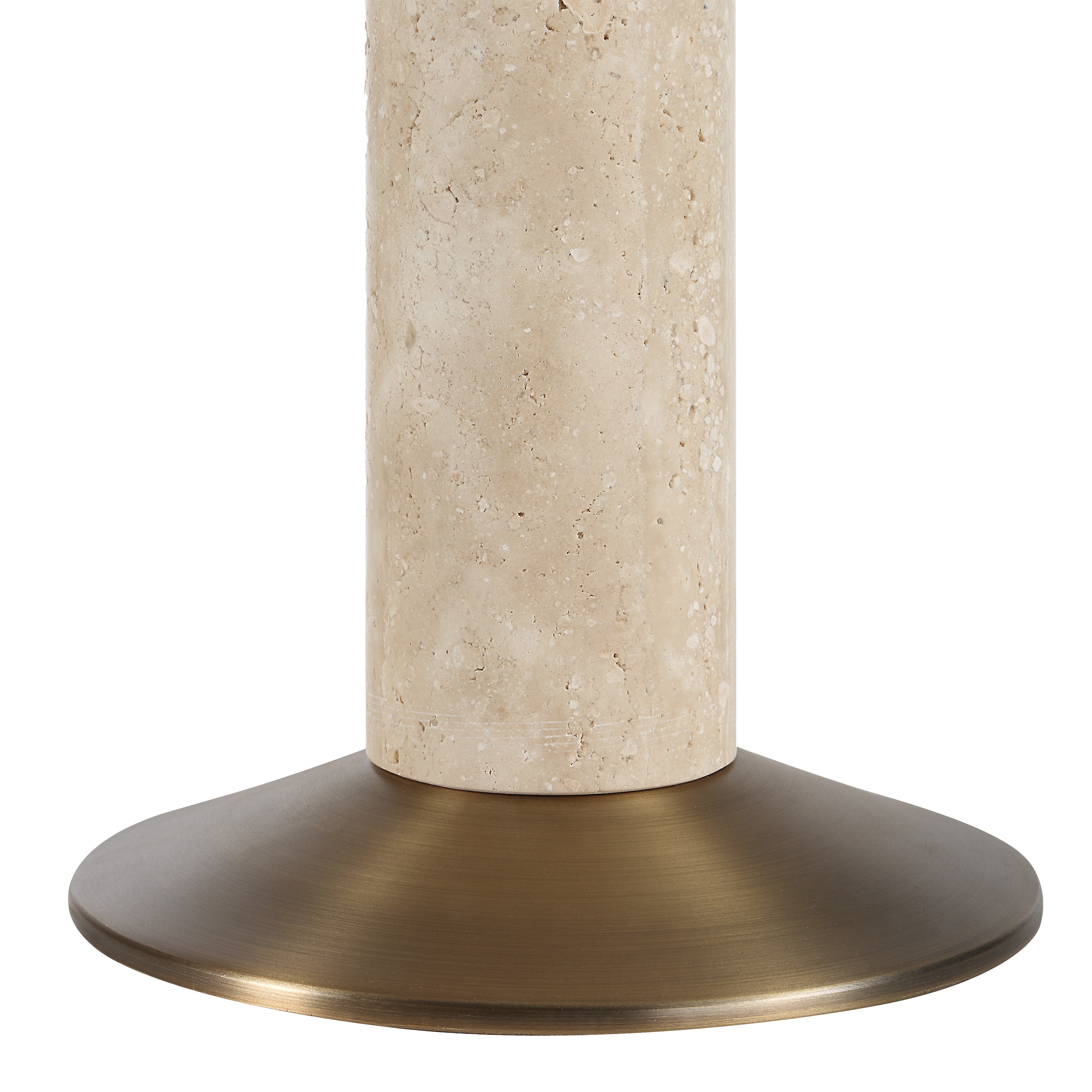 Tamara 25.5" Travertine Table Lamp, Beige-Table Lamp-DECOROLALA