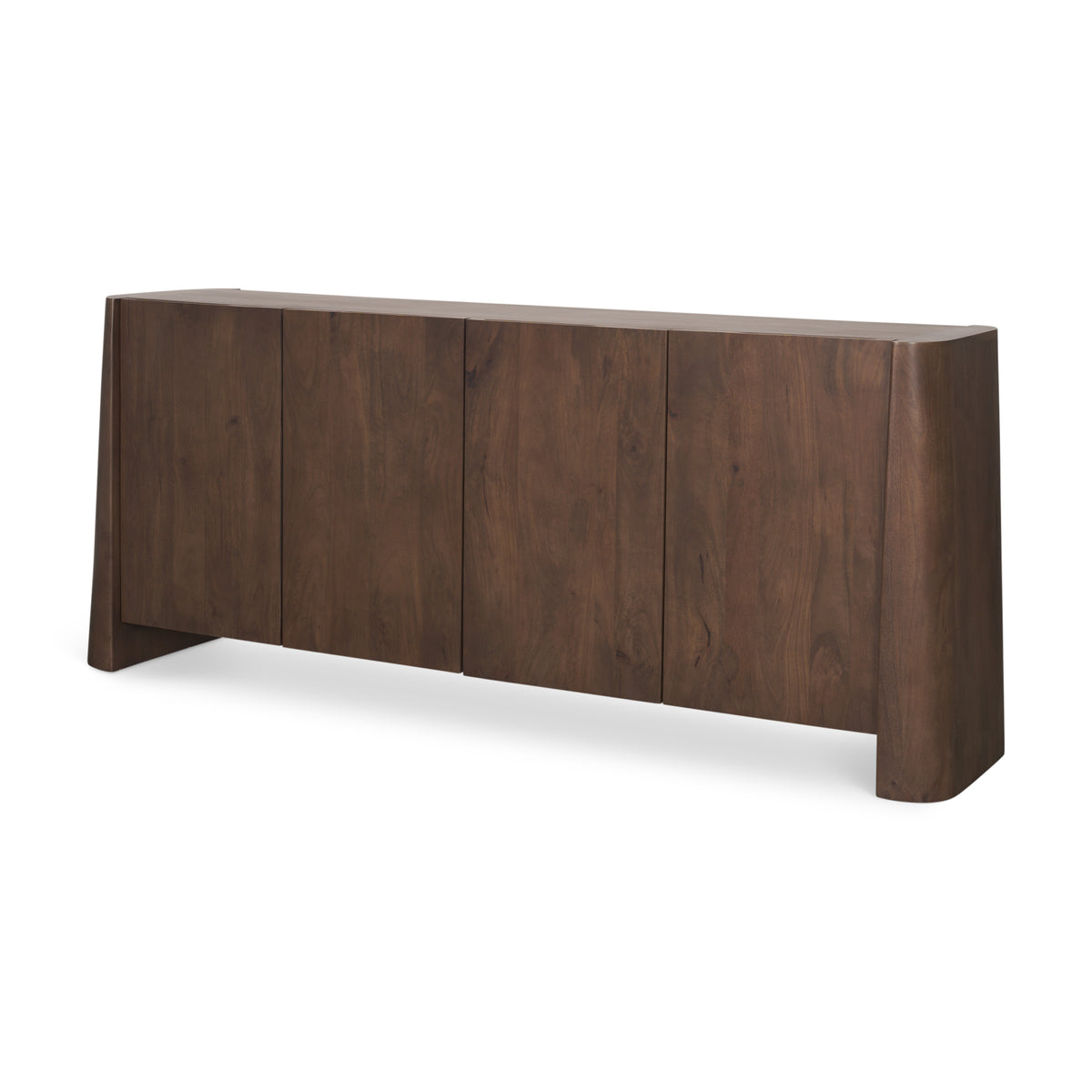 Tammar Brown Wood 4-Door Sideboard-Sideboards & Buffets-DECOROLALA
