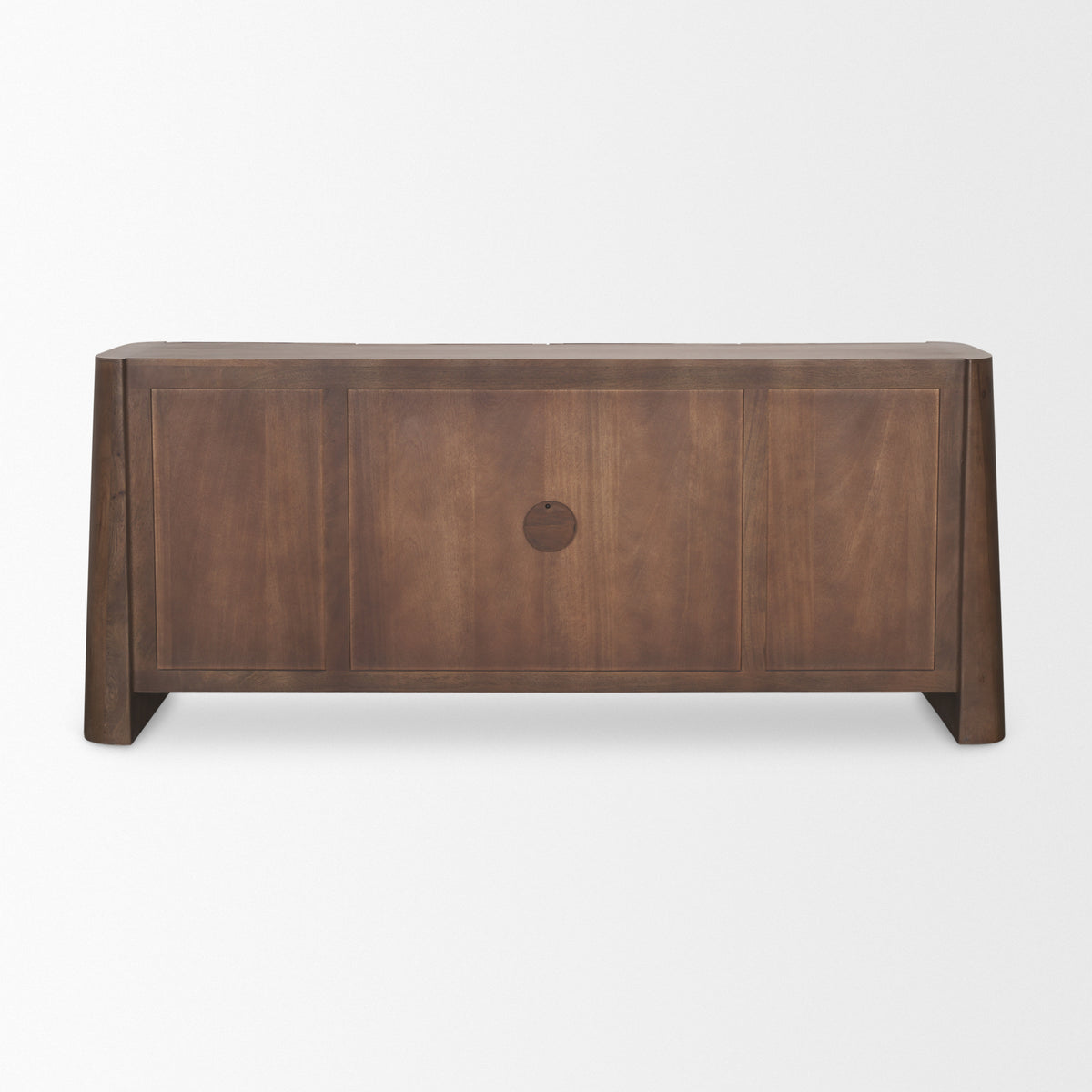 Tammar Brown Wood 4-Door Sideboard-Sideboards & Buffets-DECOROLALA