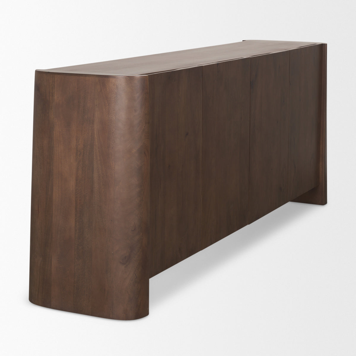 Tammar Brown Wood 4-Door Sideboard-Sideboards & Buffets-DECOROLALA