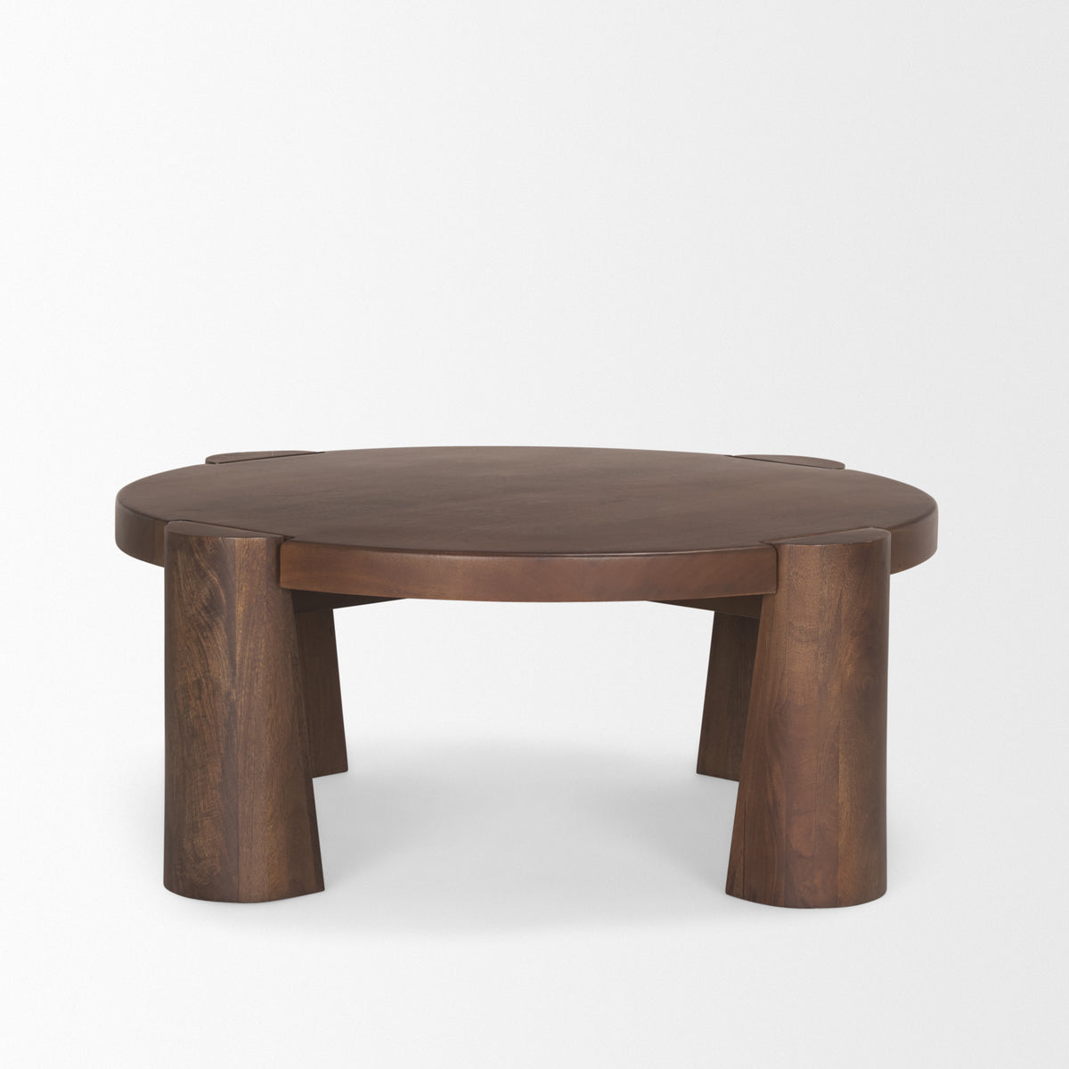 Tammar Round Wood w/ Tapered Legs Coffee Table-Coffee Tables-DECOROLALA