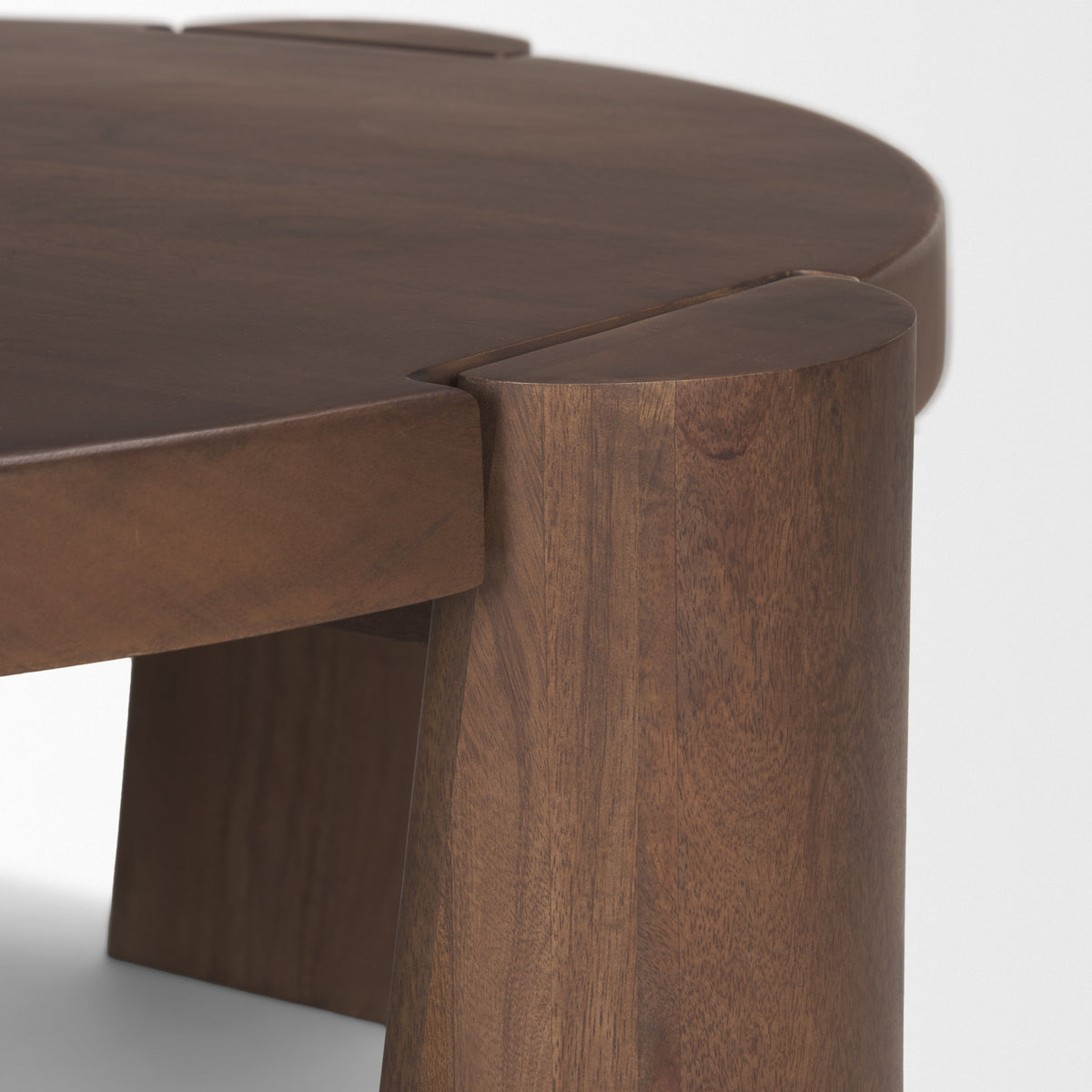 Tammar Round Wood w/ Tapered Legs Coffee Table-Coffee Tables-DECOROLALA