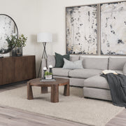 Tammar Round Wood w/ Tapered Legs Coffee Table-Coffee Tables-DECOROLALA
