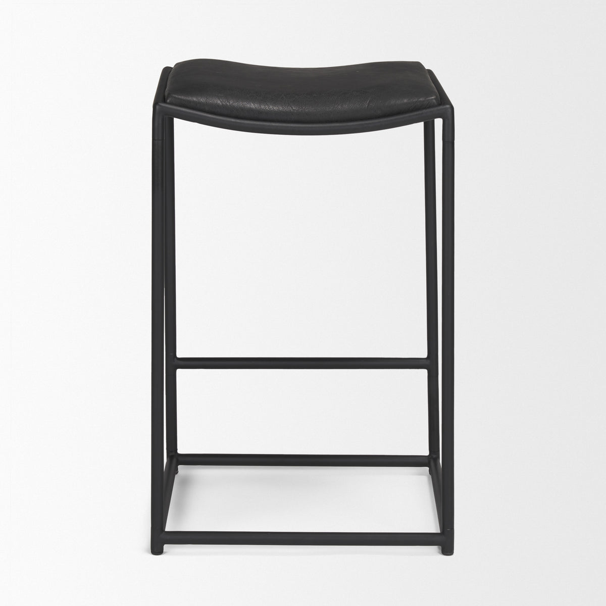 Taniel Leather w/ Metal Counter Stool-Bar Stools-DECOROLALA