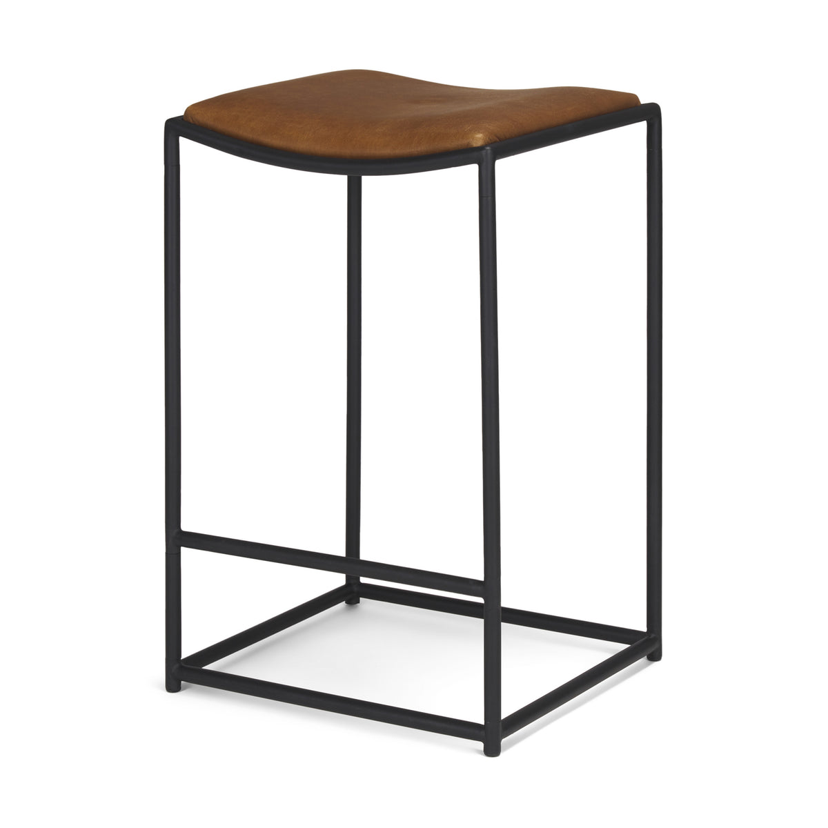 Taniel Leather w/ Metal Counter Stool-Bar Stools-DECOROLALA