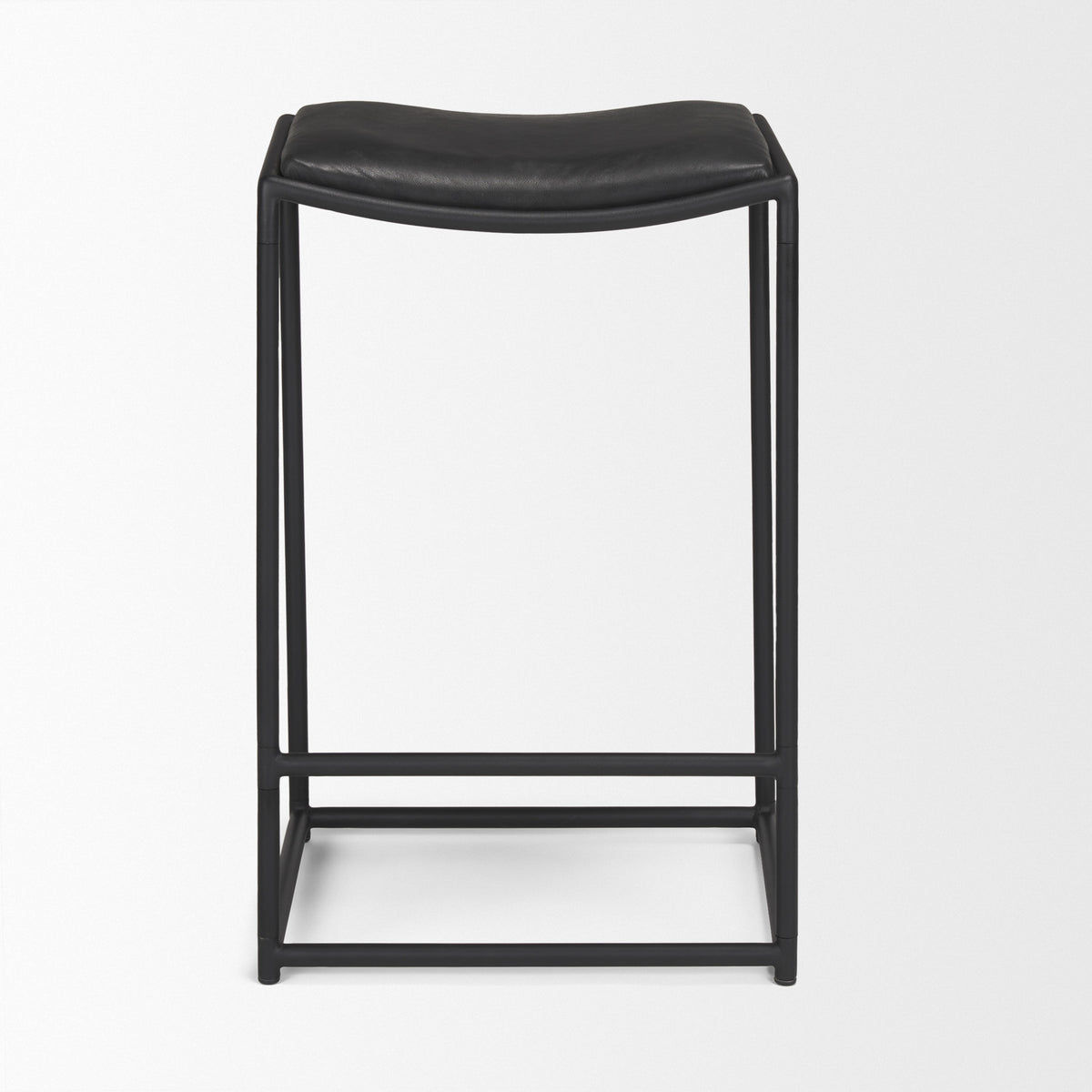 Taniel Leather w/ Metal Counter Stool-Bar Stools-DECOROLALA