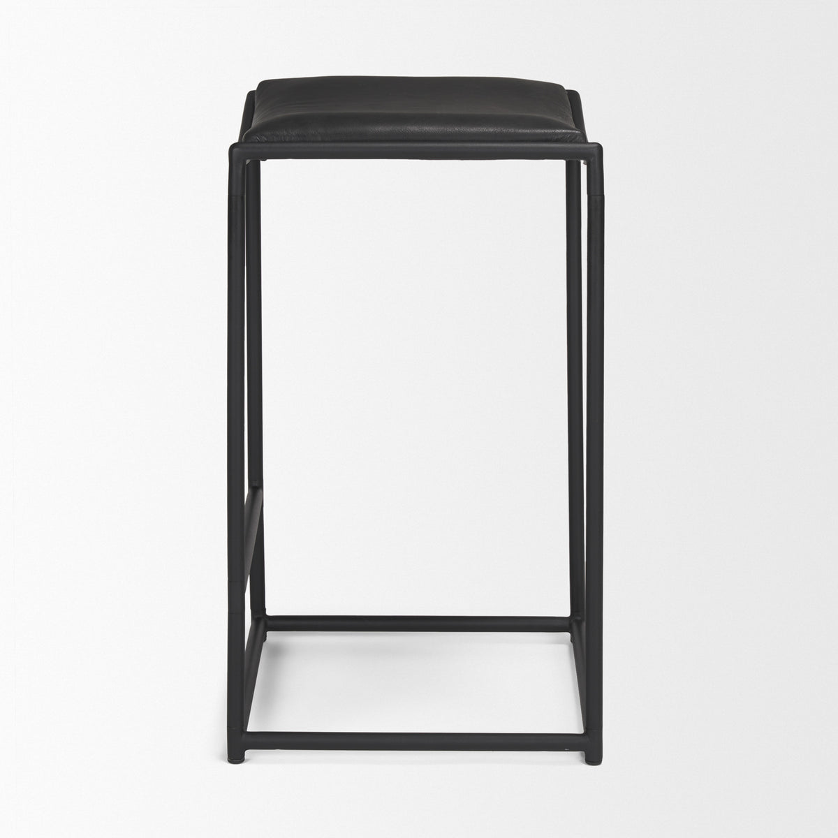 Taniel Leather w/ Metal Counter Stool-Bar Stools-DECOROLALA