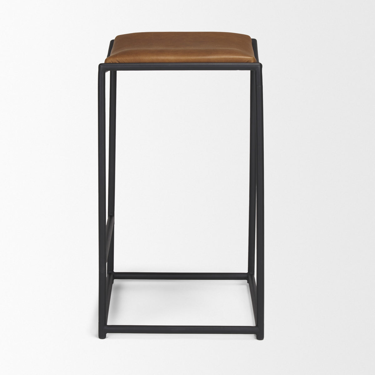 Taniel Leather w/ Metal Counter Stool-Bar Stools-DECOROLALA