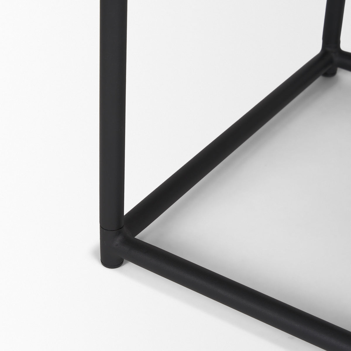 Taniel Leather and Metal Stool-Stools & Ottomans-DECOROLALA