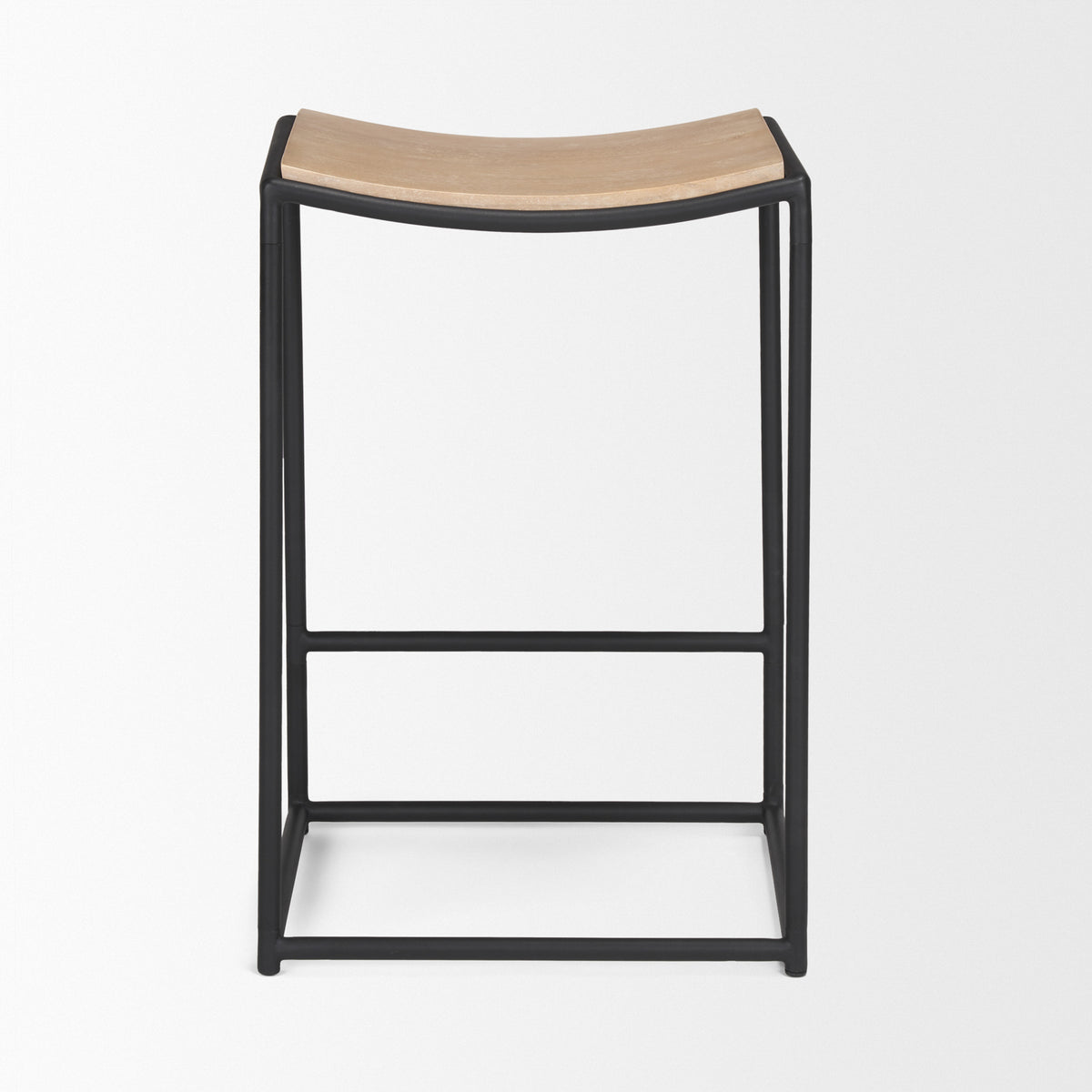Taniel Light Brown Wood w/ Metal Counter Stool-Bar Stools-DECOROLALA