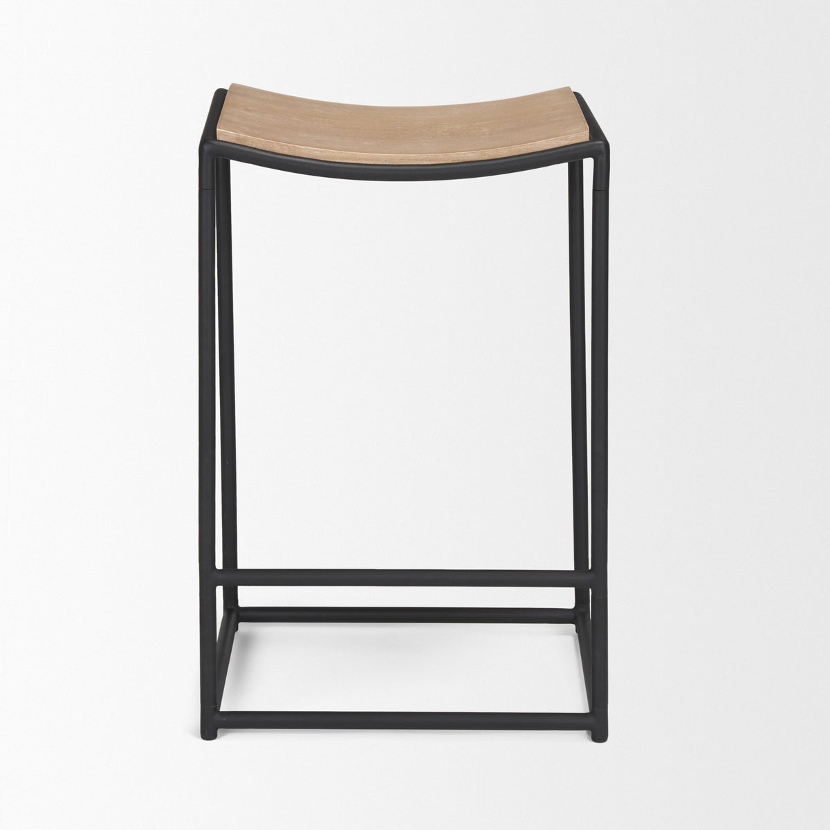 Taniel Light Brown Wood w/ Metal Counter Stool-Bar Stools-DECOROLALA