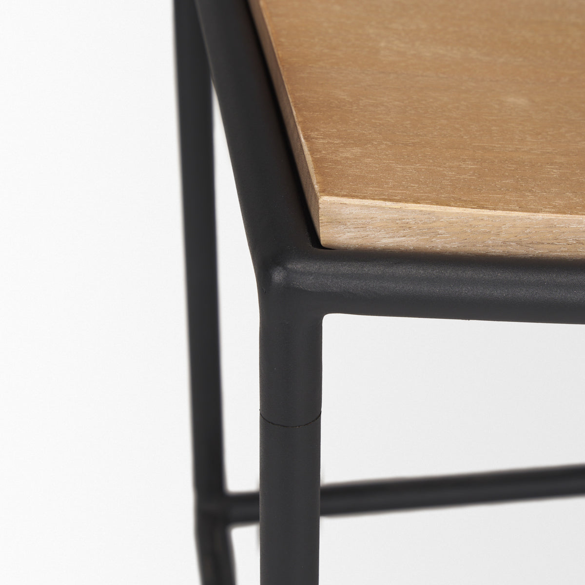 Taniel Wood and Metal Stool-Stools & Ottomans-DECOROLALA