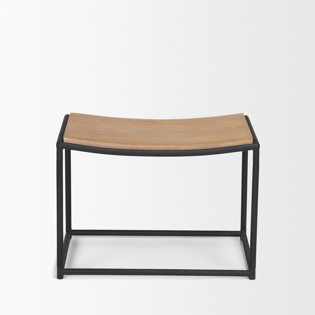 Taniel Wood w/ Metal Stool-Stools & Ottomans-DECOROLALA