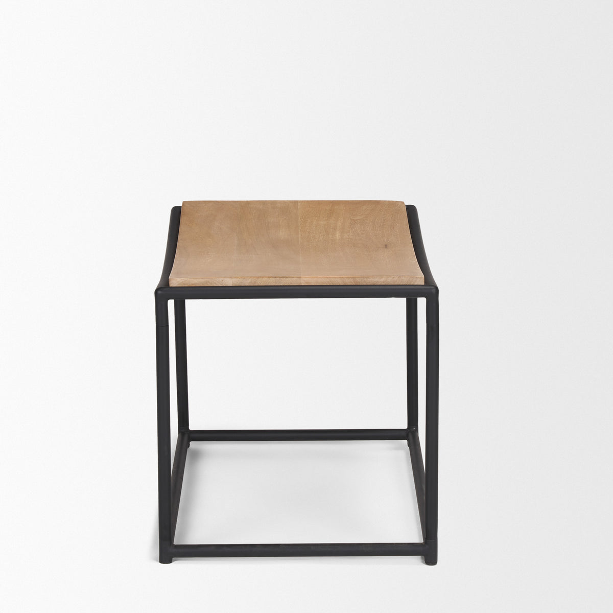 Taniel Wood w/ Metal Stool-Stools & Ottomans-DECOROLALA
