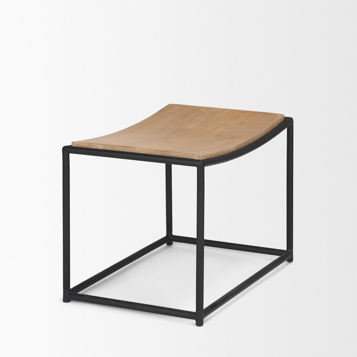 Taniel Wood w/ Metal Stool-Stools & Ottomans-DECOROLALA