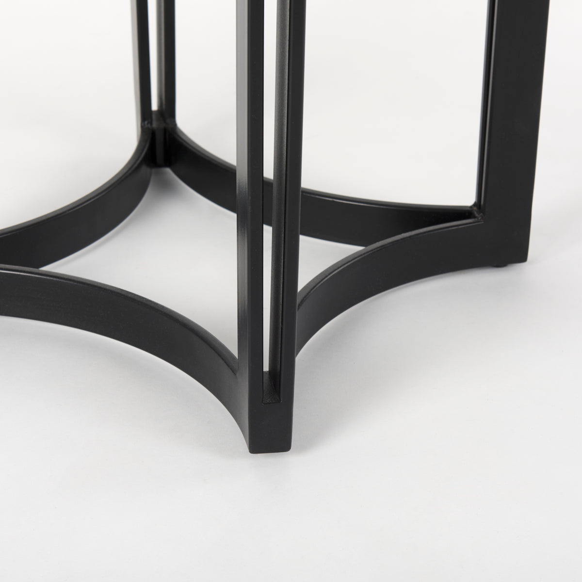 Tanner 32"L x 32"W Pedestal Dining Table | White Marble & Metal | Seats 2-Dining Tables-DECOROLALA