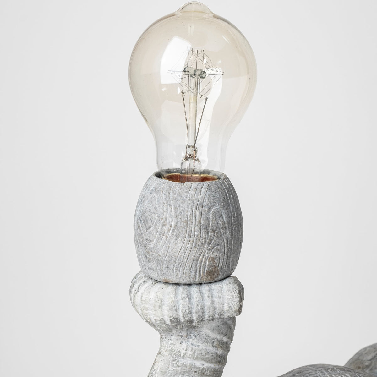 Tantor (15.9"H) Gray Resin Elephant Calf Table Lamp-Table Lamps-DECOROLALA