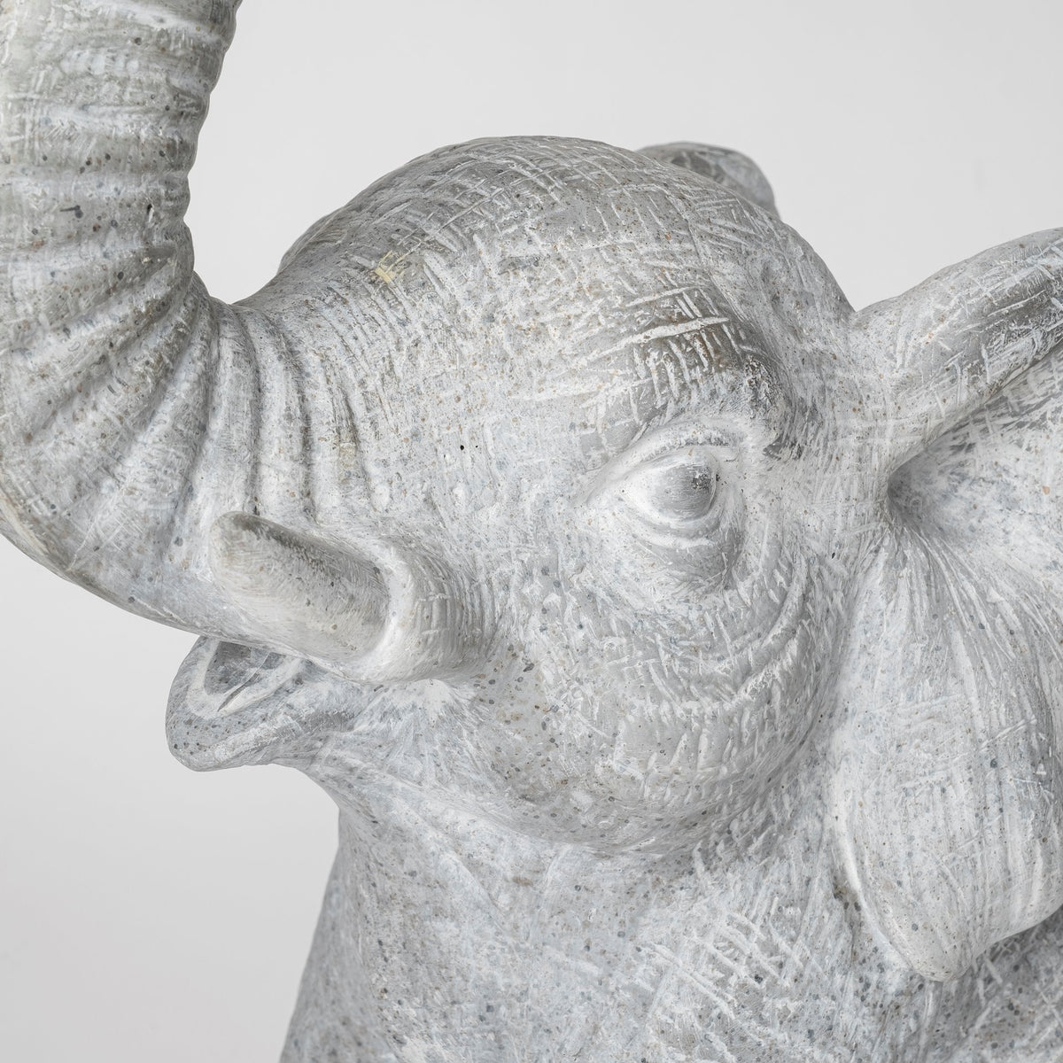 Tantor (15.9"H) Gray Resin Elephant Calf Table Lamp-Table Lamps-DECOROLALA
