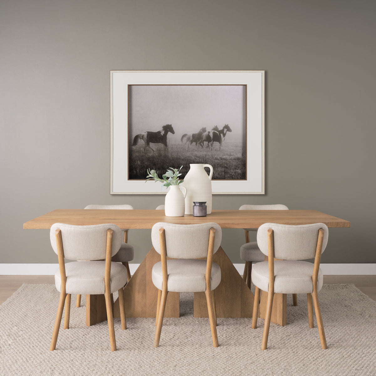 Tarro Rectangular Wood Dining Table - Seats 8-Dining Tables-DECOROLALA
