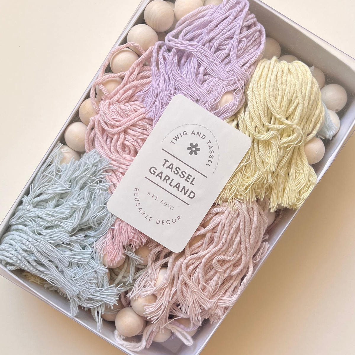 Tassel Garland - Pastel-Bathroom Accessories-DECOROLALA